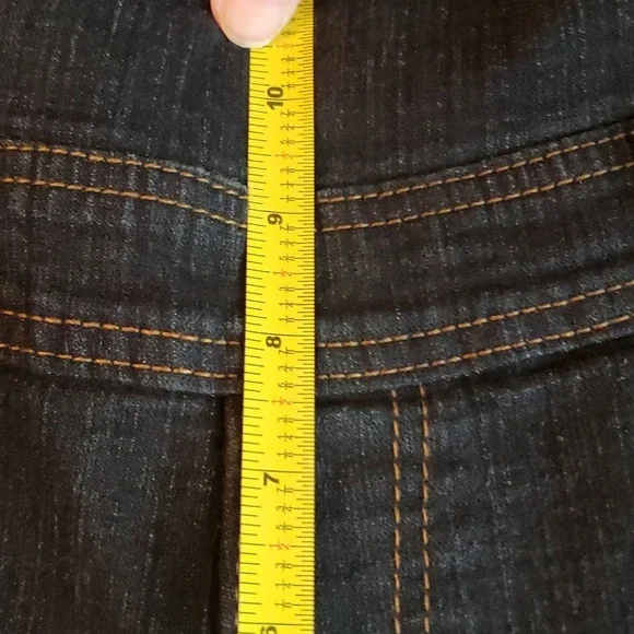 Dark Strtch Denim Overalls with Clear Gemlike Bottons sz 5/6 - Picture 11 of 13